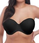Elomi BLACK Smooth Underwire Moulded Convertible Strapless Bra, US 34L, UK 34HH
