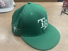 Tampa Bay Devil Rays Green St Patricks New Era 59FIFTY On Field Cap Hat - 7 3/8