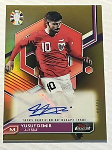 New Listing2023 Topps Finest Road to UEFA EURO Yusuf Demir GOLD Autograph #/50 Austria Auto