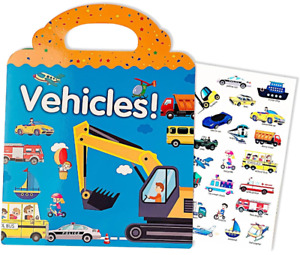 New ListingSticker Books-Vehicles Stickers,Truck Stickers for Kids,Toddler Toys Age 2-4,Win
