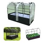 3-in-1 Garden: Fabric Raised Bed with Greenhouse and Protective Net 36