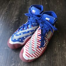 Mens Sz 11.5 Nike Hypersweep Wrestling Shoes Stars & Stripes Red White Blue Flag
