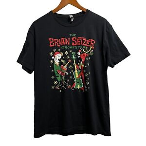 The Brian Setzer Orchestra Rockin Rudolph 2015 Tour T Shirt Christmas Large