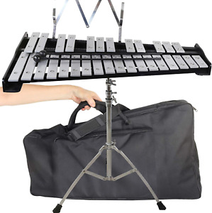 30 Keys Professional Glockenspiel - Metal Bell Kit Xylophone with Stand, Note Ho