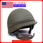 US WW2 M1 Helmet Full Set WWII with Chin Strap Net Cover Army Military