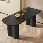 GUYII Black Retangle Dining Table Large Kichen Table 6-8 70.86' Oval Dining Room