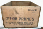 Vintage Wooden California Prune Shipping Crate Box Rosenberg Bros San Francisco