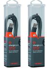 2 Pack Ventev Micro-USB 6 Foot Cable Data Transfer Wire Charge Phone MFi