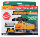 KATO N Scale Union Pacific F7 Freight Train Set 5 Car Starter Package 106-6272