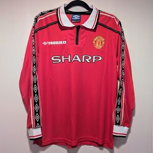 Manchester United David Beckham 98/99 Long Sleeve Retro Jersey Men's M