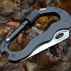 NEW Multi-Tool Carabiner Keychain Screwdriver Survival Camping EDC Tool Knifes
