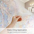 Rainbow Window Film Privacy Frosted Static Cling Stained Glass Film Decoration