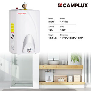 Camplux Electric Mini Tank Water Heater 1400W On Demand Hot 4 Gal Whole House RV
