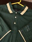 Greg Norman Collection Polo Shirt Men's Medium Green Shark Logo
