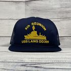 USS LANG DD399 9th Reunion Baseball Trucker Hat Cap United States Navy Snapback