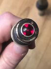 Vintage RED Glass curved lens dash gauge panel light Hot Rod 3/4 Dialco Military
