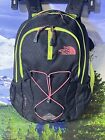 nice used The NORTH FACE JESTER Black Pink Neon Green Backpack