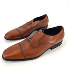 Cole Haan Men's Leather Cap Toe Lace Up Oxford Dress Shoes Tan Brown Size 13
