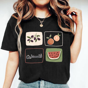 Olives Watermelon Orange Free Palestine T-Shirt, Palestinian Gift, Support Pales
