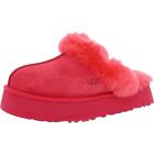 Ugg Disquette Women's Leather Fur Lined Chunky Slide Slippers