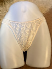 Vintage Victoria's Secret White Lace sheer Panties XL