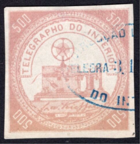 Brazil 1880 local telegraph stamp 500R used
