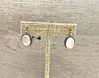 Vintage 925 Sterling Silver Pink Rose Quartz Pierced Dangle Drop Earrings