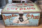 Vintage DIXIE KID Cut Plug Cigar Pipe Chewing Tobacco Tin Lunch Pail Style Empty