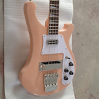 Electric Bass 4 string Pink body, white pickguard Rosewood fretboard, maple neck