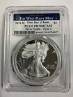 2021 W Silver Eagle $1 Type 1 PCGS PR70DCAM First Day Of Issue Milk Spots #99