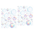 2 Sheets Pvc Bubbles Wall Sticker Mermaid Bathroom Accessories