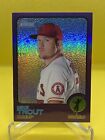 MIKE TROUT 2022 Topps Heritage Baseball PURPLE CHROME REFRACTOR