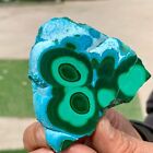 187G Natural Chrysocolla/Malachite transparent cluster rough mineral sample