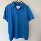 J.Lindeberg Mens Golf Polo Shirt XL Blue Field Sensor Fabric Polyester