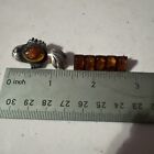 Sterling Silver 925 Baltic Amber Brooch Pin Vintage Set Of 2