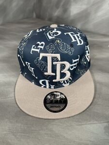 New Era 9Fifty MLB Baseball Tampa Bay Devil Rays All Over Print Snapback Hat Cap
