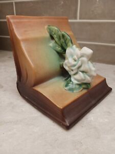 Roseville Pottery Gardenia Bookend (1) Brown # 659