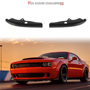 For Dodge Challenger 2015+ Front Bumper Lip Splitter Protector Cover Decor Black