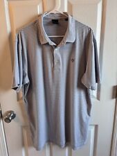 Dunning Polo Blue White Mens XL Augusta Country Club Polyester/Modal/Spandex