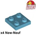 LEGO 4x Plate Flat 2x2 Azur Medium / Medium Azure 3022 New