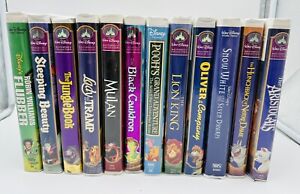 Vintage Lot Of 12 Disney VHS Movies In Clamshell