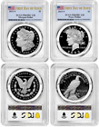 2023 S Morgan & Peace Silver Dollar $1 2pc Set PCGS PR69DCAM First Day Of Issue