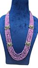 Five Layers Gemstone Beads Necklace/Handmade Cut Beads Necklace/Gifts For Her