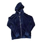 Juicy Couture Velvet Velour Blue Tracksuit Jacket Size M