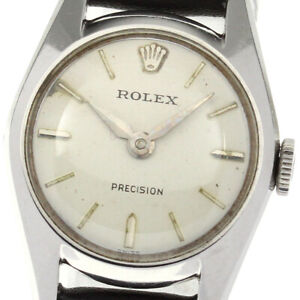 ROLEX Precision 9631 Cal.1300 Vintage white Dial Hand Winding Ladies_810080