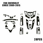 28Pcs For 2009-2015 Chevrolet Cruze Carbon Fiber Interior Covers Stickers Trim (For: Chevrolet Cruze)