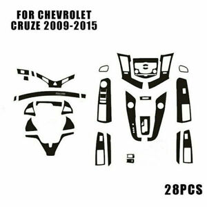 28Pcs For 2009-2015 Chevrolet Cruze Carbon Fiber Interior Covers Stickers Trim (For: 2015 Cruze)