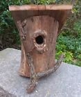 Primitive/Rustic Log Bird House Hand Made Salvaged Antique Barn Wood,  Branches