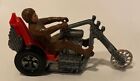 Hot Wheels Vintage Rrrumbler Torque Chop Red with Brown Rider MISSING FRONT TIRE
