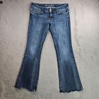 American Eagle Jeans Women Size 10 Short 33x30 Distressed Stretch Artist Bootcut